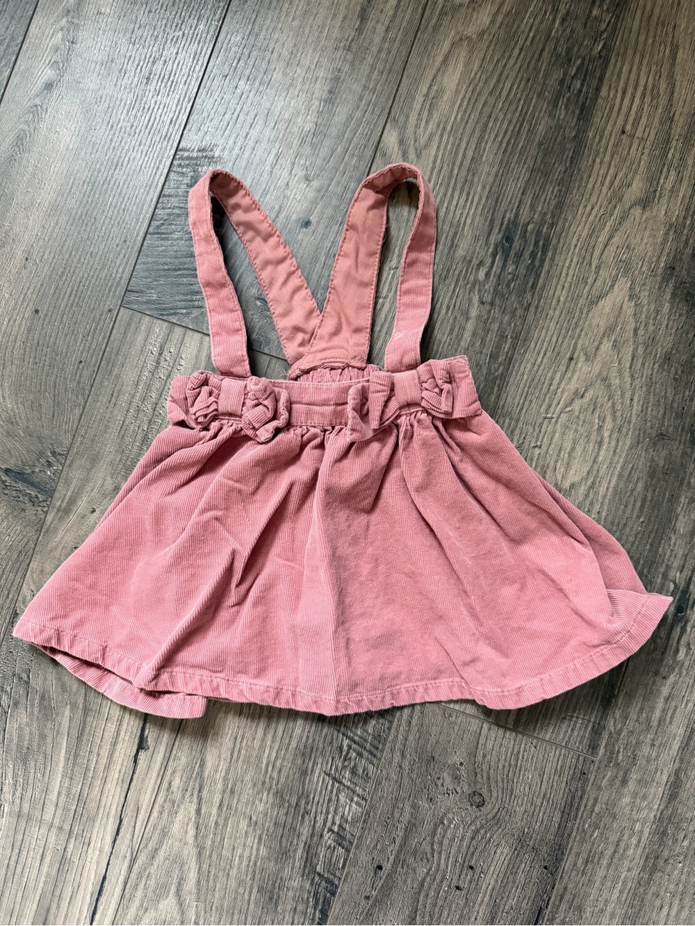 Girls Pink Suspender Skirt